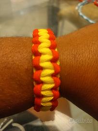 Bracciale intrecciato AS Roma calcio