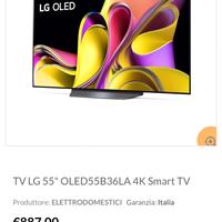 Tv Oled LG 55” usato poco come nuovo