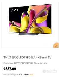 Tv Oled LG 55” usato poco come nuovo