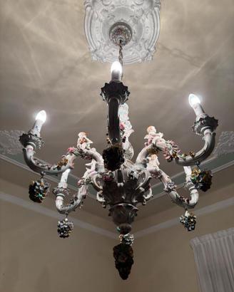 Lampadario Capodimonte originale 5 luci