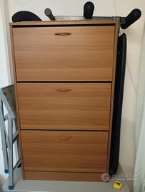 scarpiera tre ante e tripla profondità