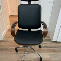 Sedia Ufficio Dayton in legno ecopelle regolabile