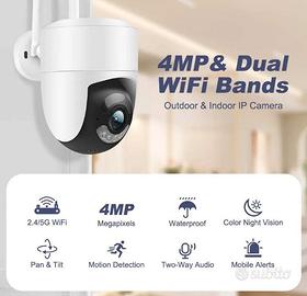 Telecamera Pro Wifi Ext/Int 2K SD 64gb