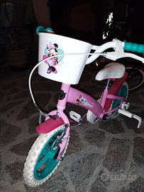 Bici  bimba 12 pollici con rotelle