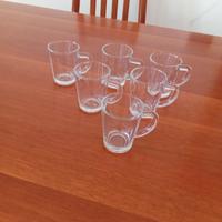 set 6 tazzine caffè trasparente 