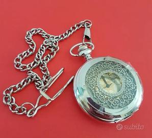 Orologio Da Tasca Taschino Quarzo Cipolla Con Cate