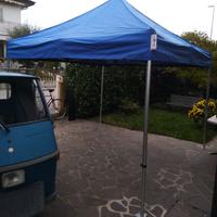 Gazebo professionale 3x3 mt. Blù + accessori