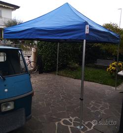 Gazebo professionale 3x3 mt. Blù + accessori