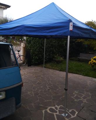 Gazebo professionale 3x3 mt. Blù + accessori