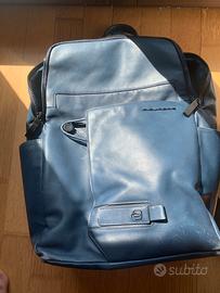 Zaino Piquadro pelle blu porta PC 15”