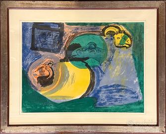 Bruno Cassinari pittore quadro litografia Notte