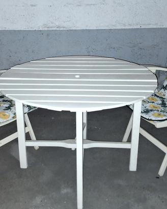 Tavolo con sedie da giardino richiudibile Reguitti