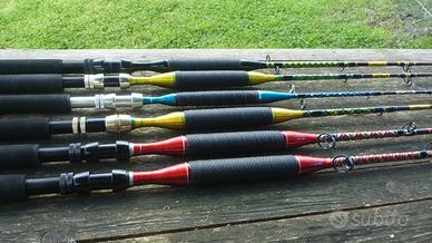 Canne custom traina/drifiting montaggio spiral.

