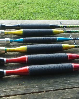 Canne custom traina/drifiting montaggio spiral.

