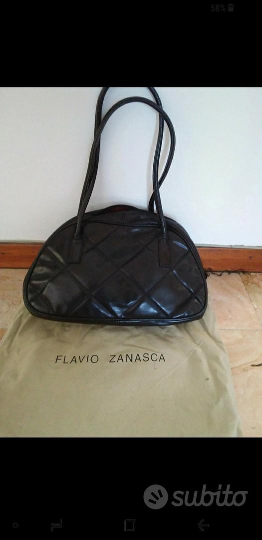 参考にお買い物♪ FLAVIO ZANASCA Fur Bag Black - バッグ