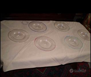 Servizio piattini dolce x6 - vetro soffiato Murano