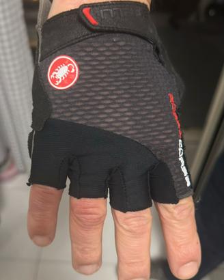 Guanti da ciclismo castelli rosso corsa