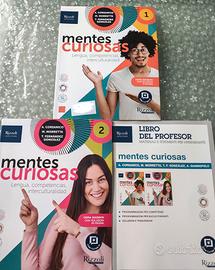 Libri Mentes curiosas 1, 2 + libro del professore