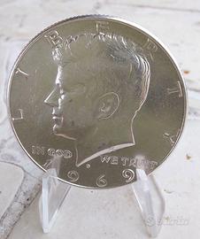 Mezzo dollaro in argento Kennedy 1969