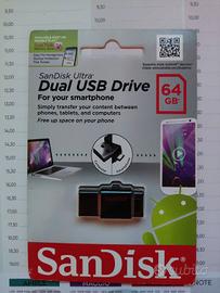 Pen drive dual otg SanDisk 64gb