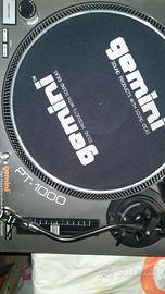 2 GIRADISCHI PREOFESSIONALI GEMINI PT-1000