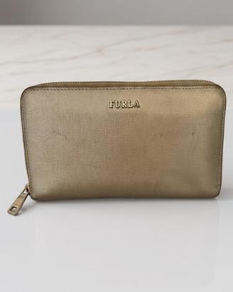 Furla portafoglio donna Babylon XL pelle champagne