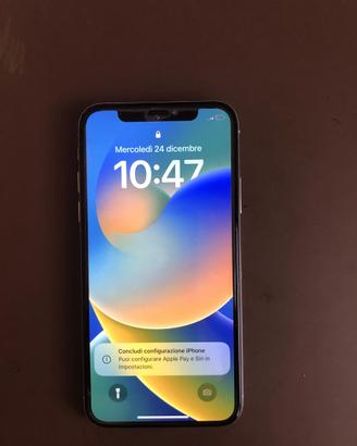 IPhone X 64 Gb, bianco, con caricatore