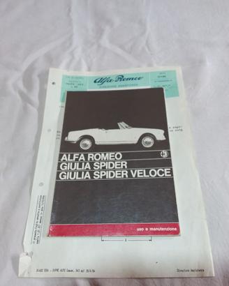 PER ALFA ROMEO GIULIA 1600 SPIDER E SPIDER VELOCE