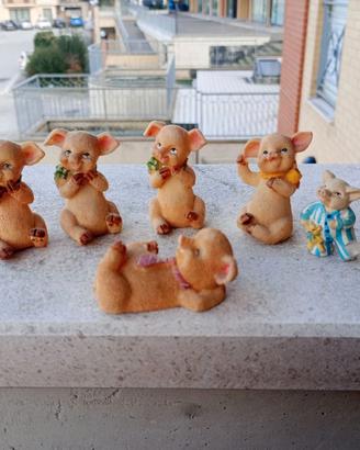 Mini porcellini soprammobile