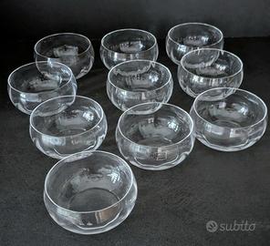 Nason & Moretti cristallo, n. 10 coppe da dessert