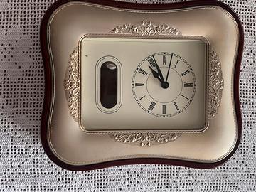 Orologio da tavolo in argento