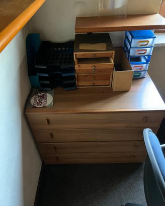Cassettiera in legno
