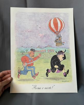 Forattini stampa satirica tavola vintage