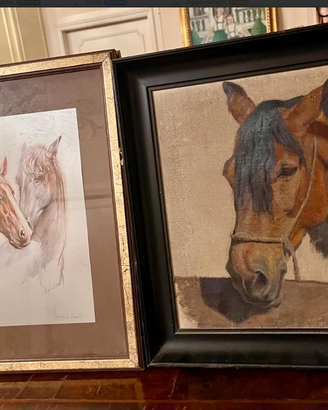 ESCLUSIVdipinto"RitrattoEQUESTRE"FIRMATOantico1865