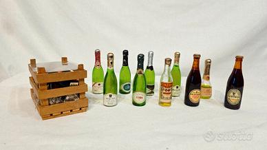 16 bottigliette Mignon -Vini e birra - anni 70'