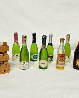 16 bottigliette Mignon -Vini e birra - anni 70'