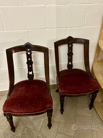 Sedie n. 6 da camera da pranzo, in legno massello