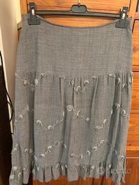 Gonna longuette morbida in lana