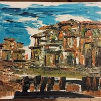 Dipinto Case  ARNALD SASS Opera 7 catalogo BOLAFFI