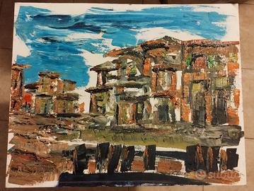 Dipinto Case  ARNALD SASS Opera 7 catalogo BOLAFFI