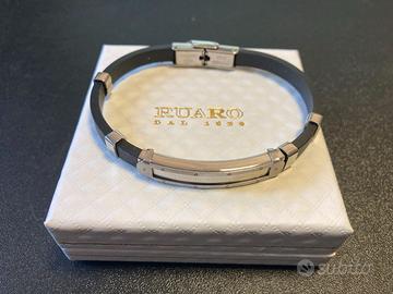 Braccialetto uomo acciaio caucciù Ruaro Gioielli