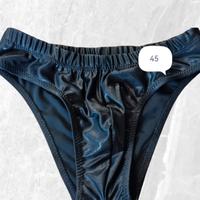 Costume Uomo Bodybuilding Nero Bordo 5cm Lucido XL