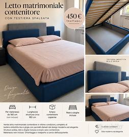 Letto contenitore + Testiera