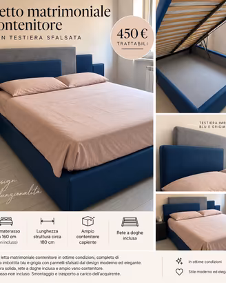 Letto contenitore + Testiera