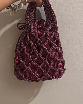 Borsa uncinetto a rete