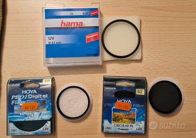 Filtri HAMA HOYA diam 52 e 62 custodia in omaggio