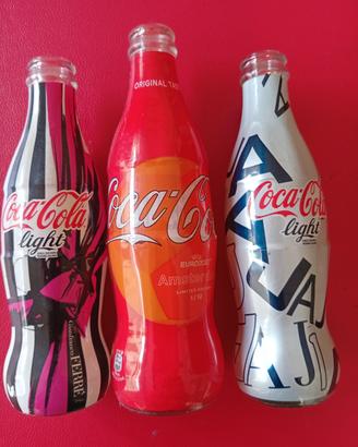 Bottiglie in vetro Coca-Cola da collezione.
