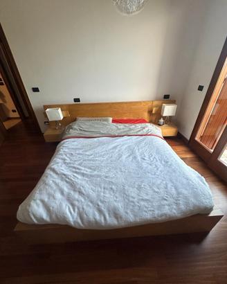 Letto Matrimoniale IKEA MALM con Comodini Integrat