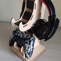 stand joystick e cuffie personalizzato 