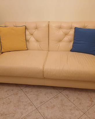 Divano ecopelle artigianale 3 posti 180x110